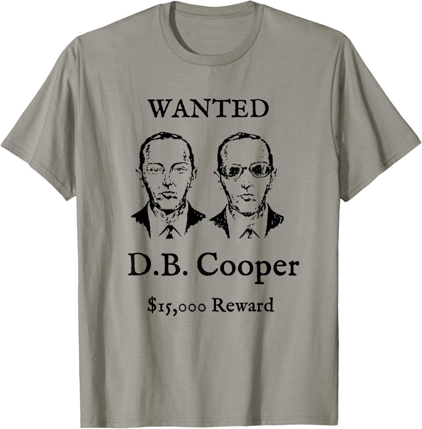 Vintage D.B. Cooper Wanted Poster Shirt - DB Plane Hijacker T-Shirt - T-Shirt | Sand