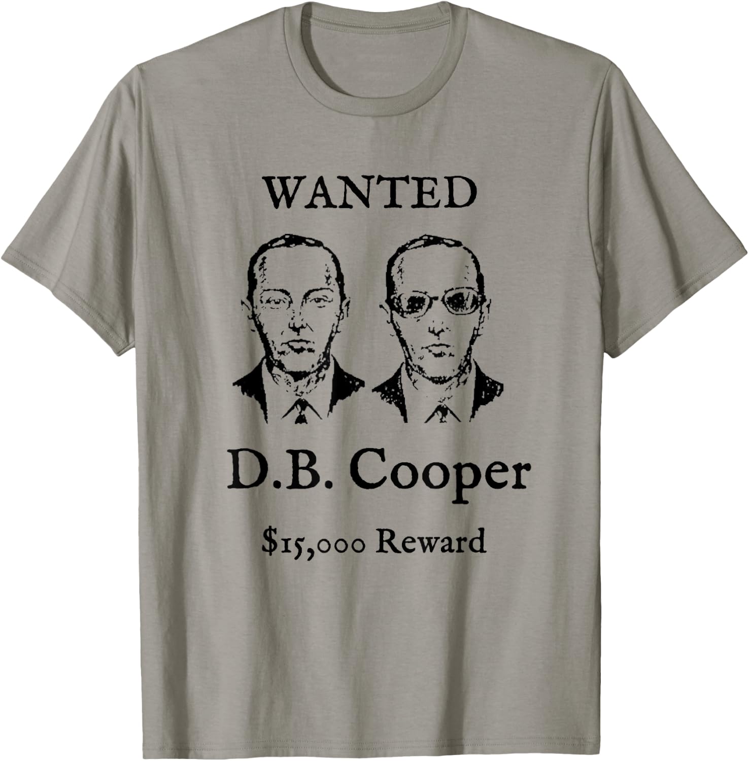 Vintage D.B. Cooper Wanted Poster Shirt - DB Plane Hijacker T-Shirt - T-Shirt | Sand
