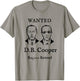 Vintage D.B. Cooper Wanted Poster Shirt - DB Plane Hijacker T-Shirt - T-Shirt | Sand