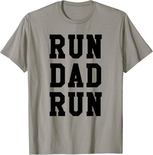 Funny Run Dad Marathon 5k Family Race Day Gift T-Shirt - T-Shirt | Sand