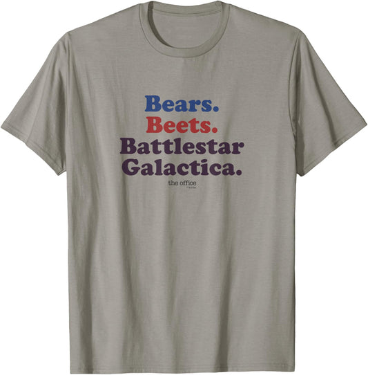 The Office Bears. Beets. Battlestar Galactica T-Shirt - T-Shirt | Sand