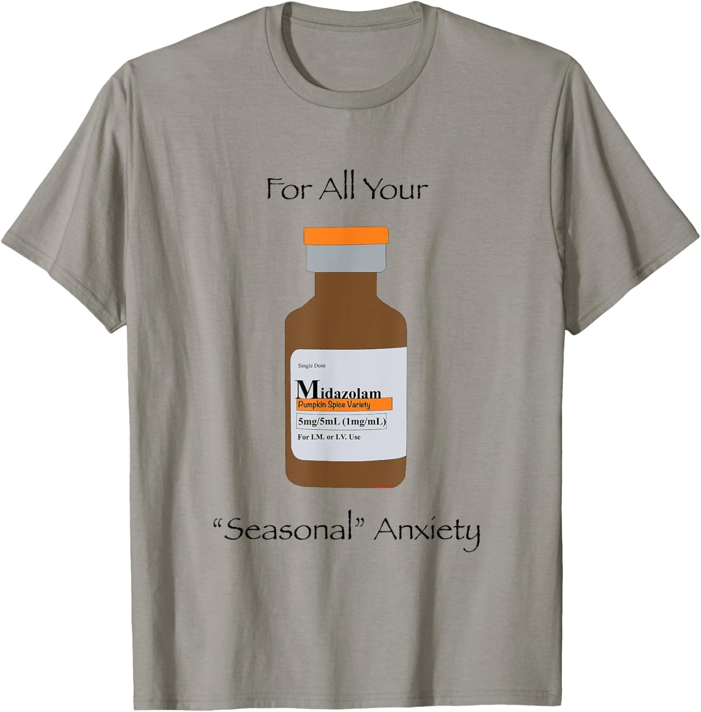 Comic, RN: Pumpkin Spice Midazolam Halloween T-Shirt - T-Shirt | Sand