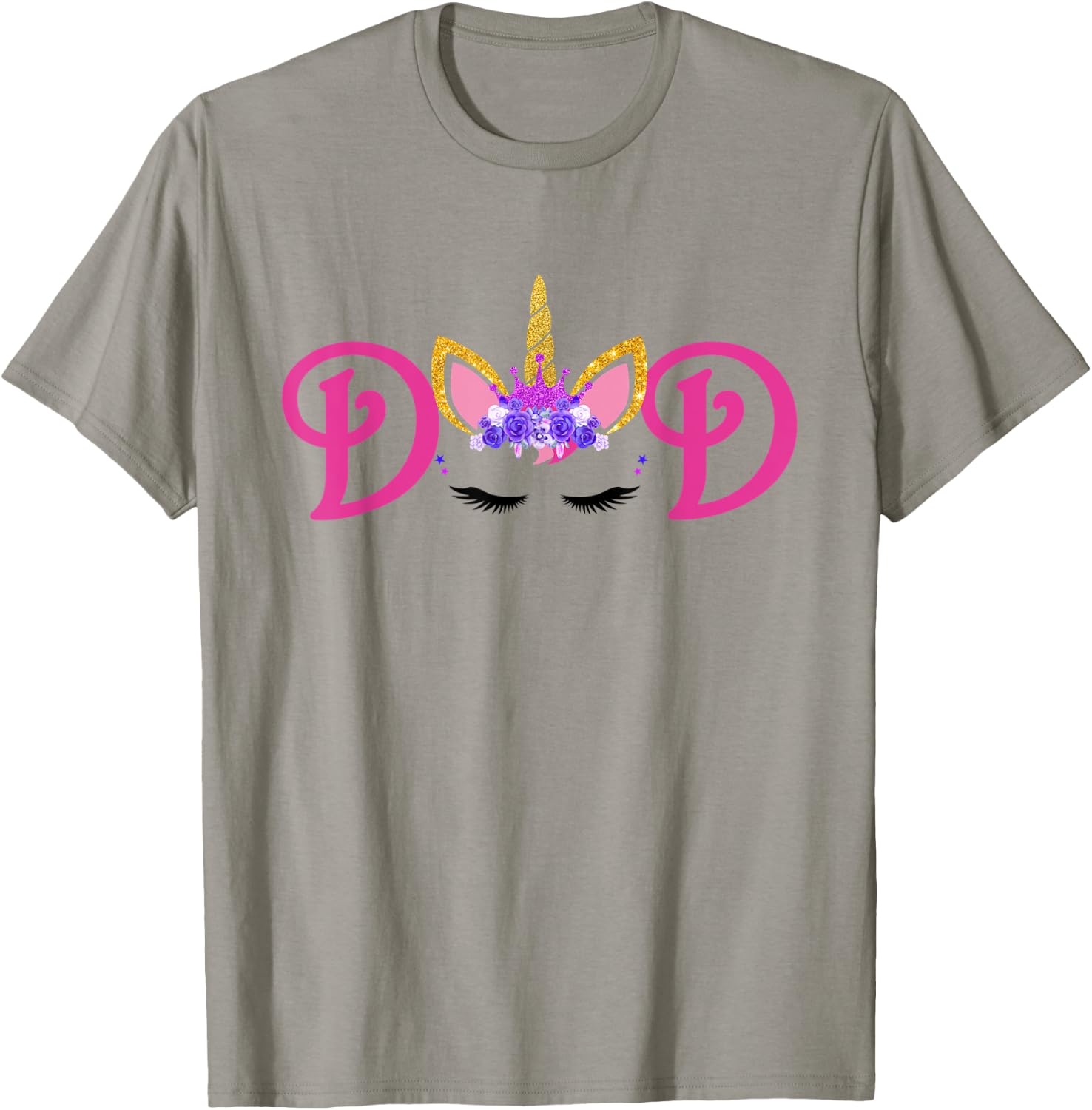 Unicorn Dad Outfit Father of the Unicorn Birthday Daddy T-Shirt - T-Shirt | Sand