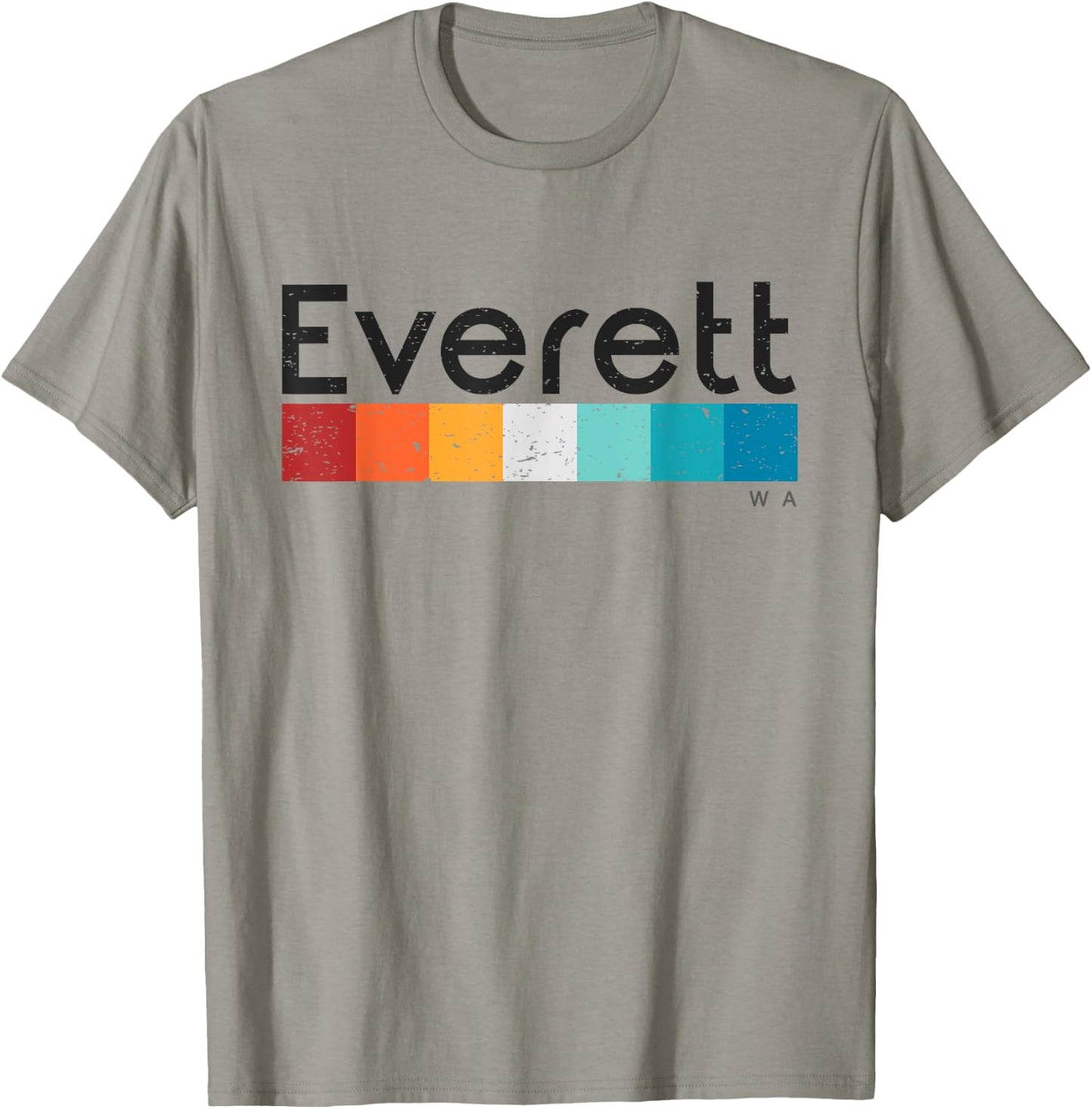 Vintage Everett WA 1980s Retro Design T-Shirt - T-Shirt | Sand