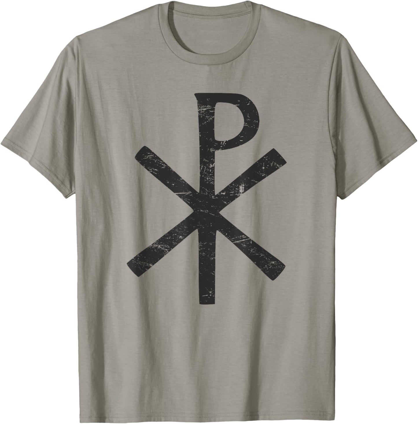 Chi Rho Christian Catholic Symbol T-Shirt - T-Shirt | Sand