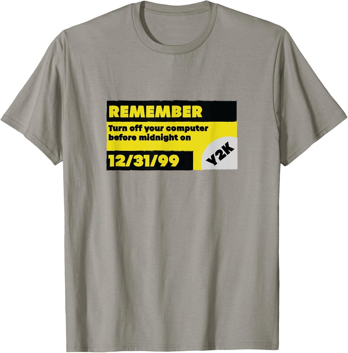 Distressed Y2K Warning Funny 1999 T-Shirt - T-Shirt | Sand