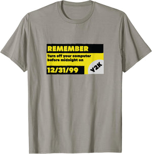 Distressed Y2K Warning Funny 1999 T-Shirt - T-Shirt | Sand