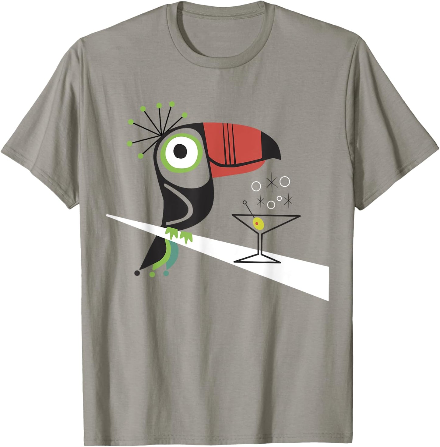 Mid Century Modern Toucan Tiki T-Shirt - T-Shirt | Sand