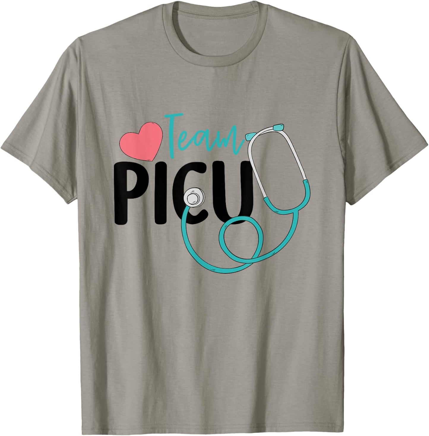 Team PICU - PICU Nurse Gifts Pediatric Nurse PICU RN Gifts T-Shirt - T-Shirt | Sand