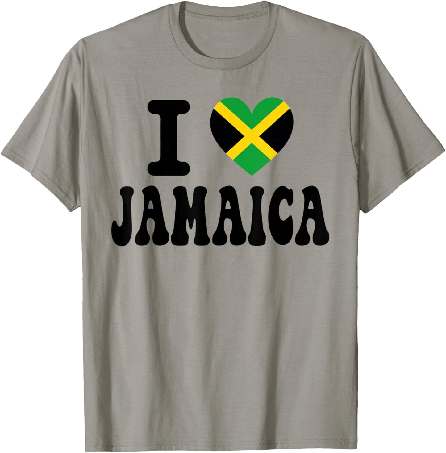 I Love Jamaica Heart Flag Retro Travel Souvenir T-Shirt - T-Shirt | Sand