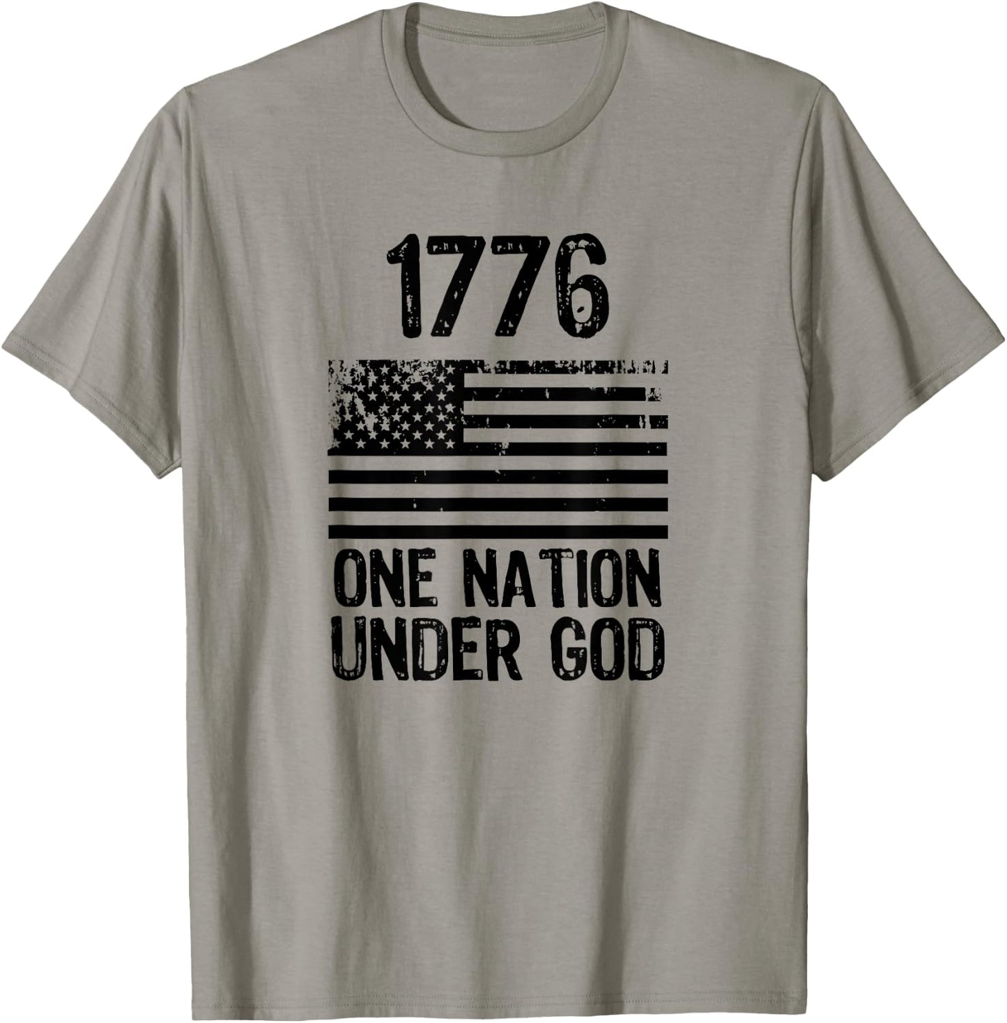 1776 One Nation Under God Patriotic Flag, 4th of July T-Shirt - T-Shirt | Sand