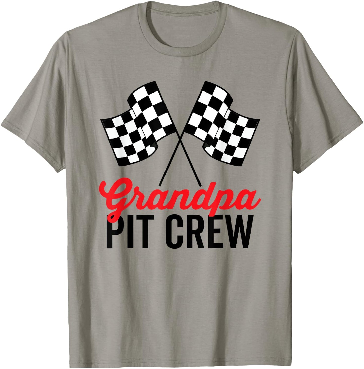 Grandpa Pit Crew for Racing Party Costume Team T-Shirt - T-Shirt | Sand