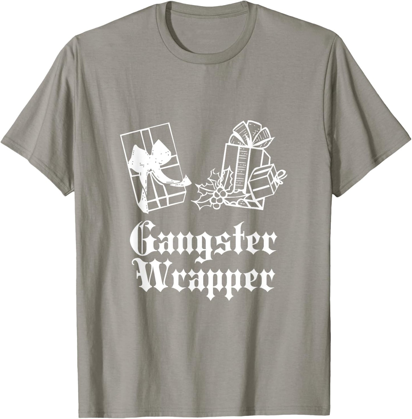 Gangster Wrapper Christmas T-Shirt - T-Shirt | Sand