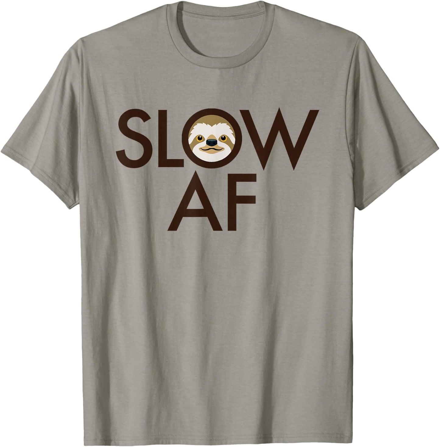 Slow AF - Sloth Humorous Track Running Runner T-Shirt - T-Shirt | Sand