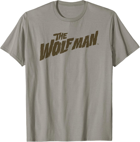 The Wolf Man Original with Brown Font T-Shirt - T-Shirt | Sand