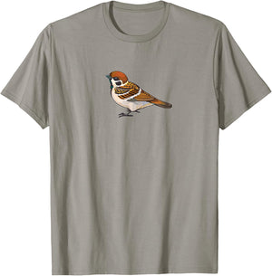House Sparrow Bird T Shirt Art Style T-Shirt - T-Shirt | Sand
