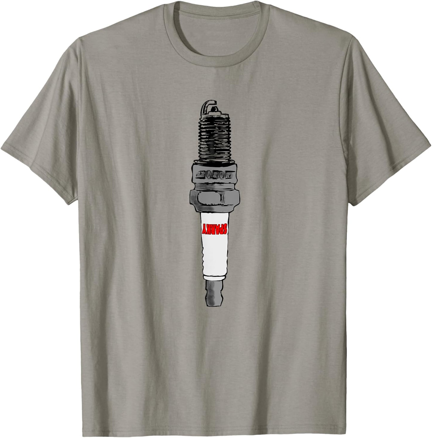 Spark Plug Image Hot Rod Lover Car Parts Tuner Sparky Gifts T-Shirt - T-Shirt | Sand