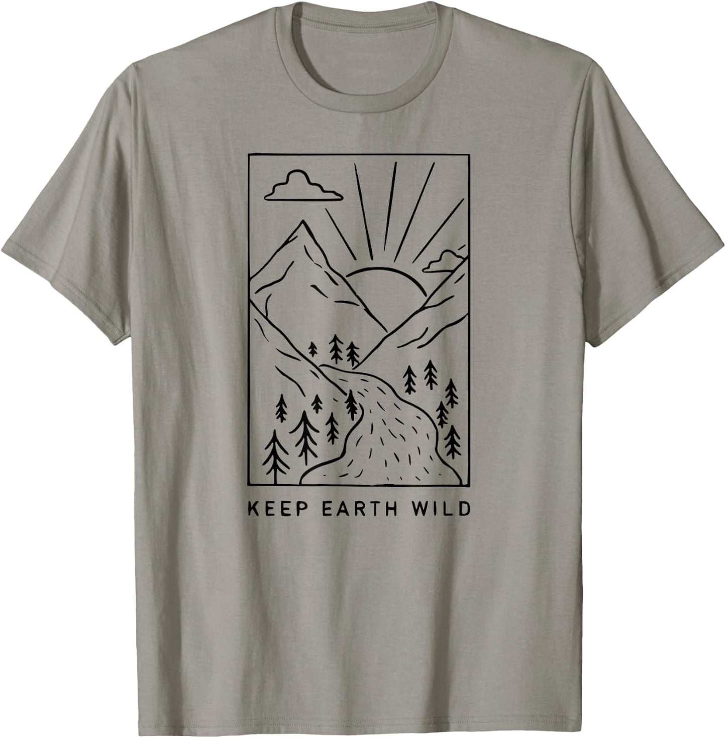 Keep Earth Wild T Shirt Nature Lover Funny T-Shirt - T-Shirt | Sand