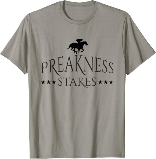 Preakness Horse Racing Shirts , Stakes Apparel T-Shirt - T-Shirt | Sand