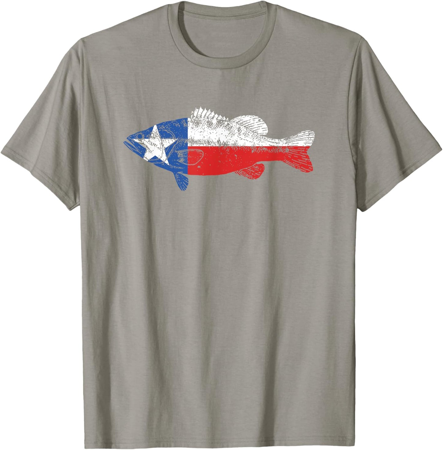 State of Texas Fishing Flag - Vintage Bass Retro Shirt - TX T-Shirt - T-Shirt | Sand