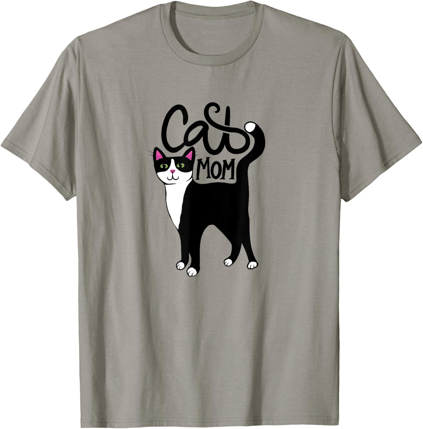 Tuxedo Cat Mom Cute T-Shirt - T-Shirt | Sand
