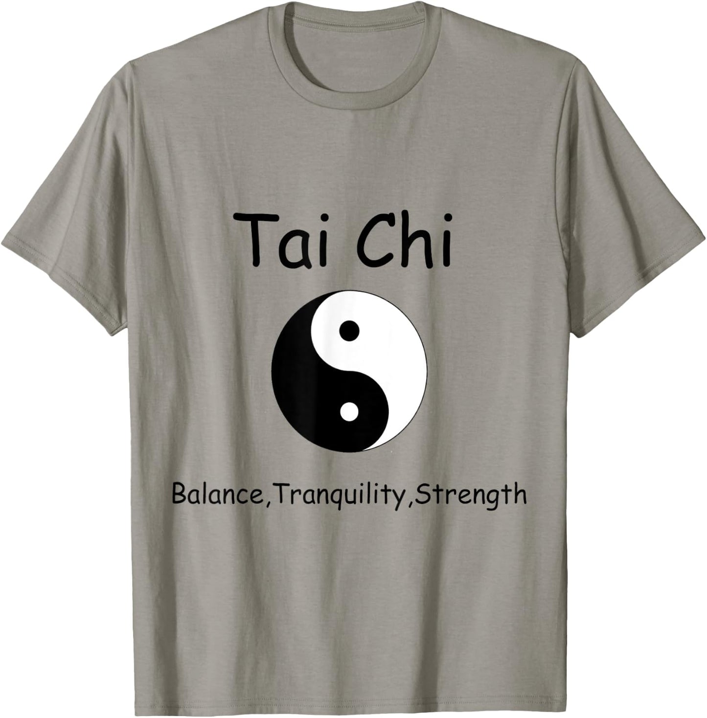 Tai Chi , Balance Tranquility Strength Yin Yang Shirt T-Shirt - T-Shirt | Sand