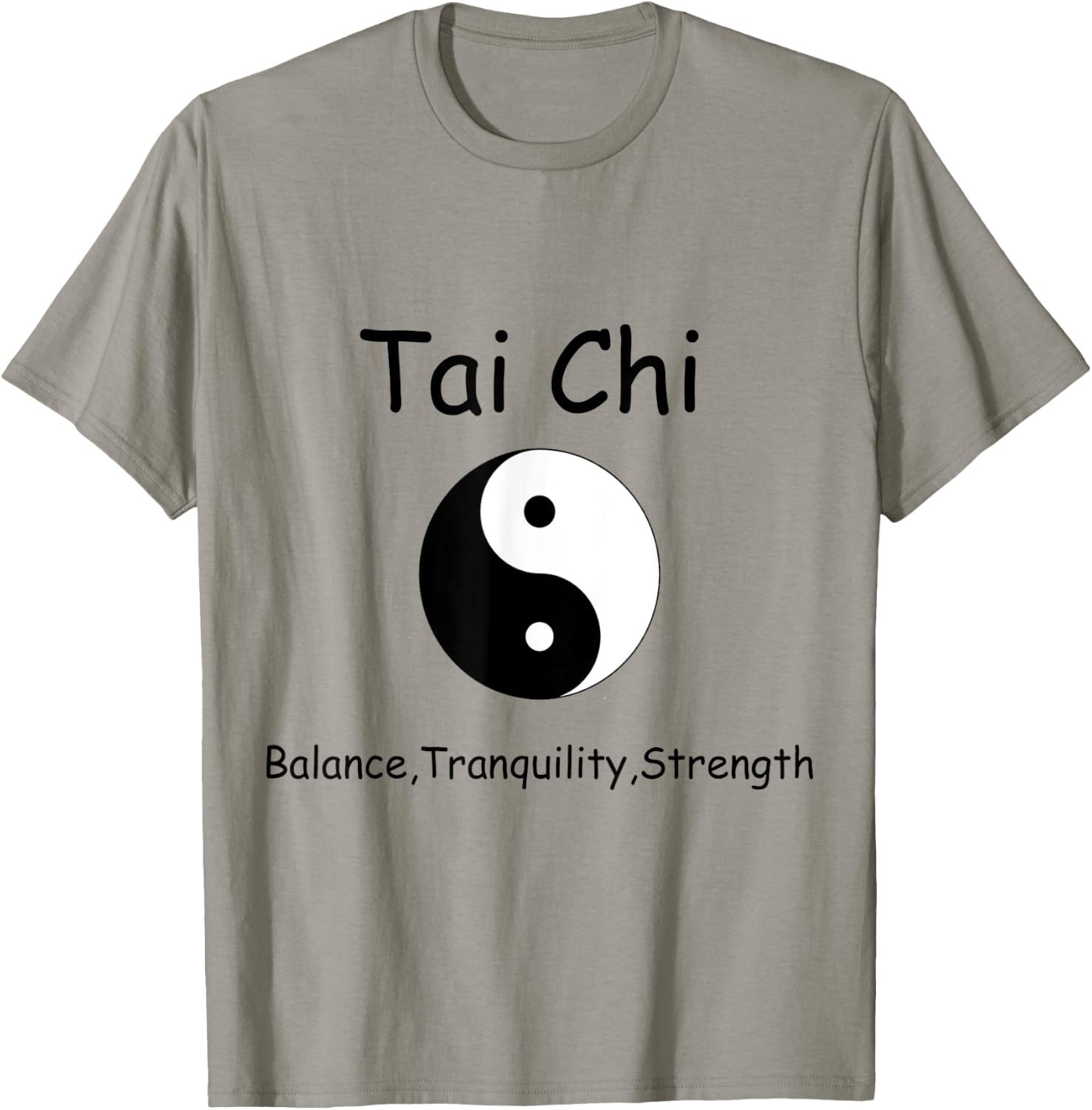 Tai Chi , Balance Tranquility Strength Yin Yang Shirt T-Shirt - T-Shirt | Sand