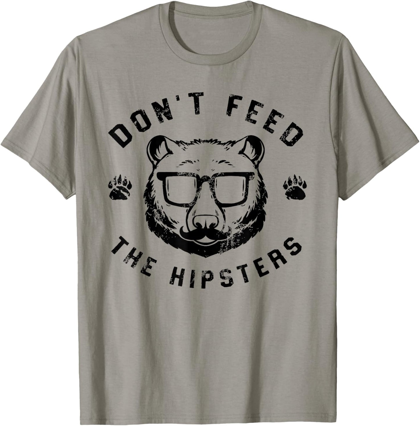 Don't Feed The Hipsters - Hipster Bear T-Shirt - T-Shirt | Sand
