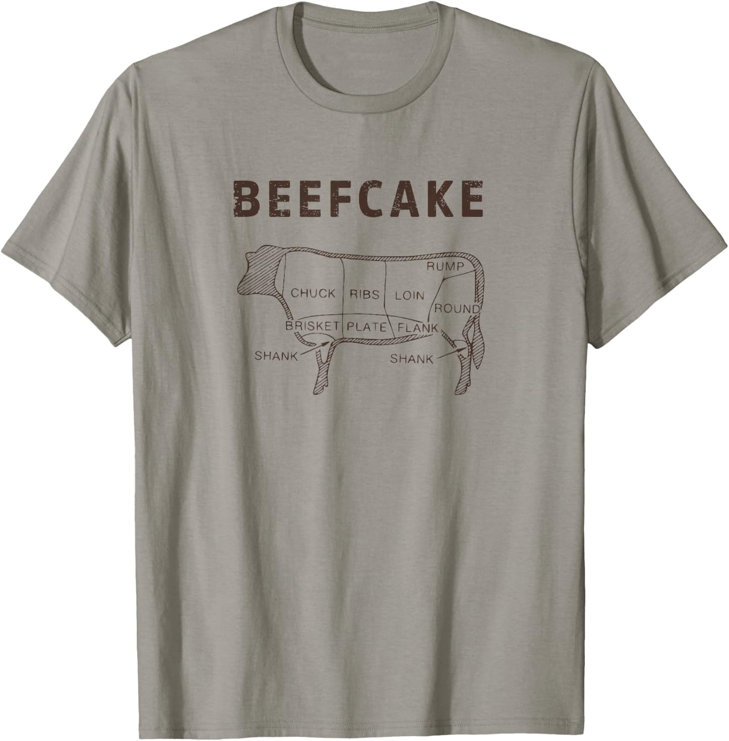 BEEFCAKE Butcher Beef Cake Chef T-Shirt - T-Shirt | Sand