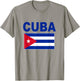 Cuba Flag Cool Cuban Bandera Cubana Flags Gift T-Shirt - T-Shirt | Sand