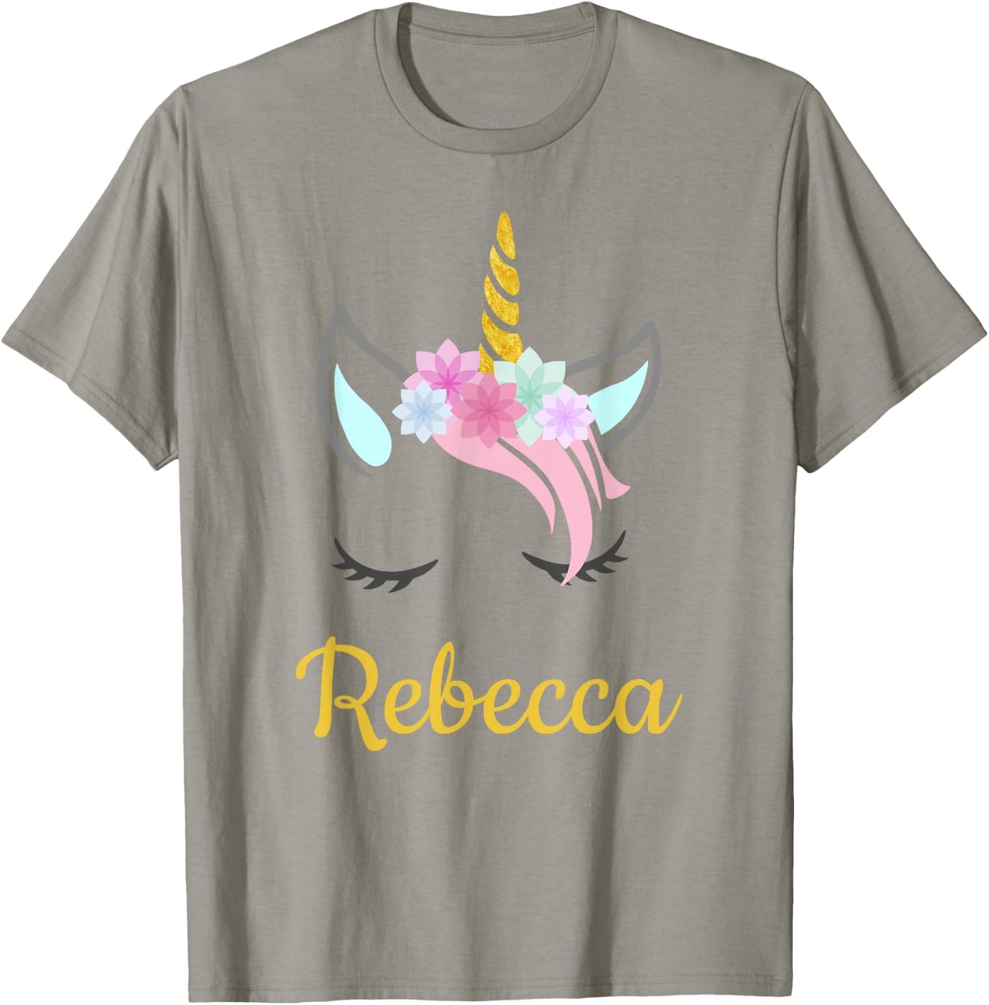 Rebecca Unicorn Name Shirt for Rebecca T-Shirt - T-Shirt | Sand