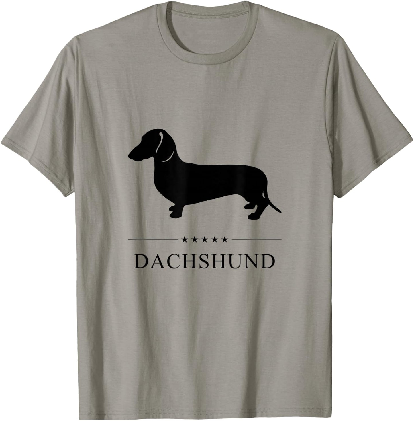 Smooth Dachshund Black Silhouette T-Shirt - T-Shirt | Sand