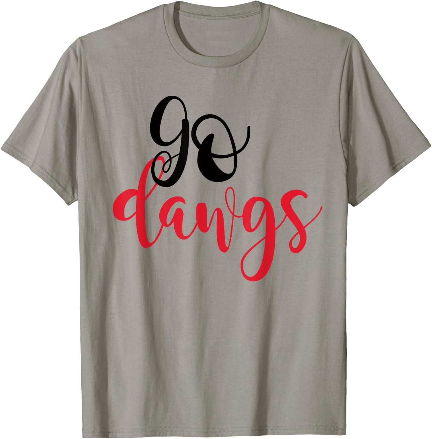 Black and Red Go Dawgs Highschool Football Spirit Shirt T-Shirt - T-Shirt | Sand