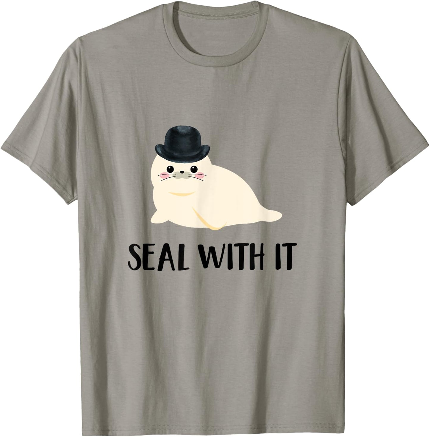 Cute White Sea Lion Seal With It T-Shirt - T-Shirt | Sand