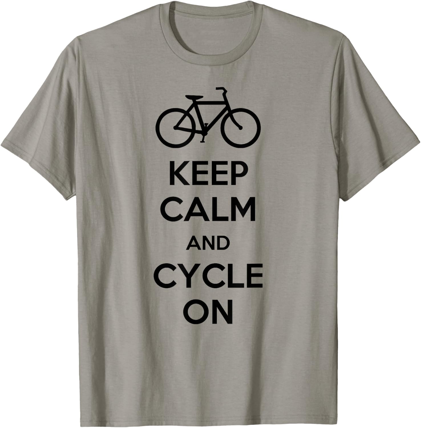 Keep Calm And Cycle On T-Shirt - T-Shirt | Sand