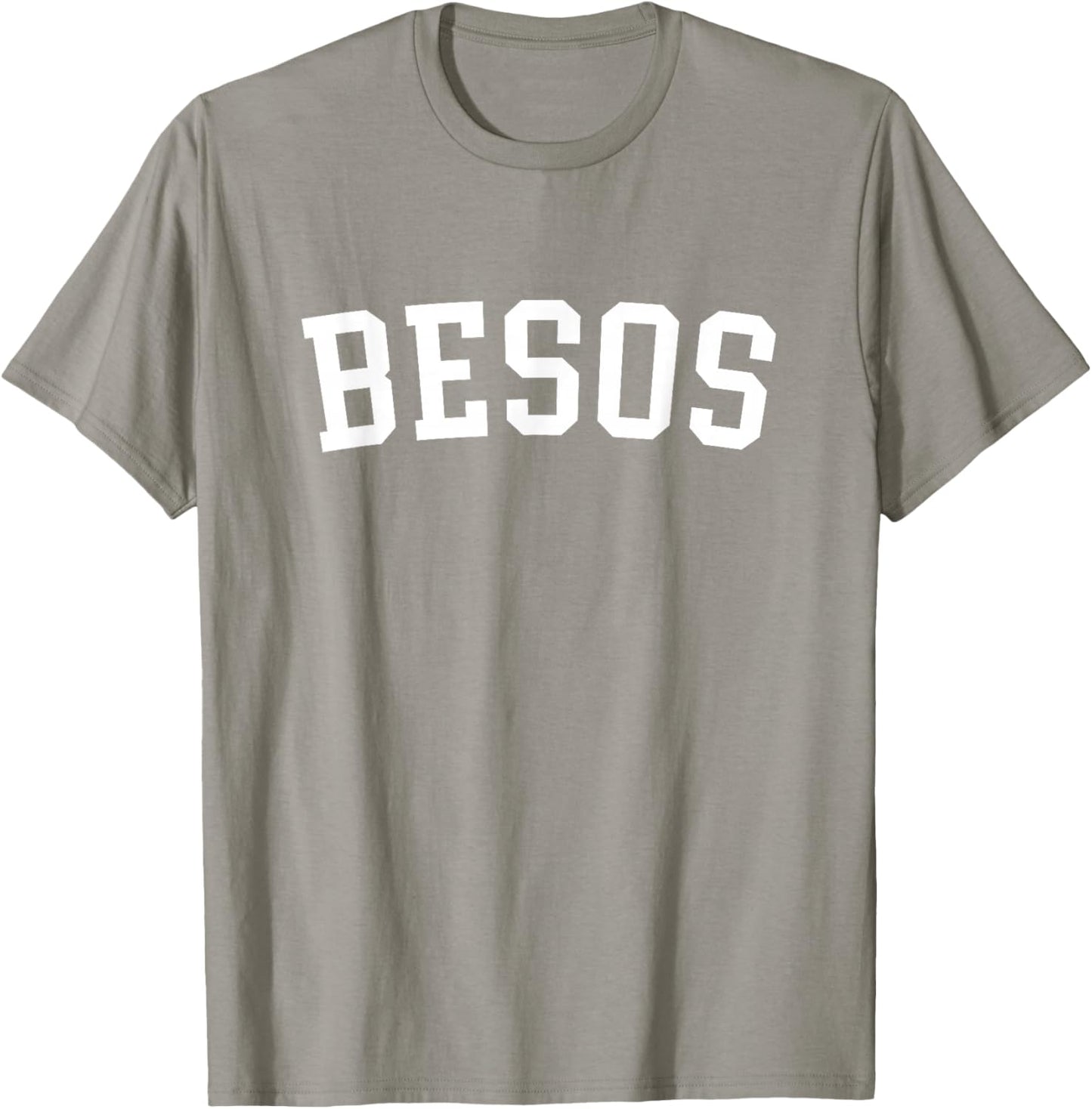 Besos Spanish Kisses Valentine's Day Retro Varsity T-Shirt - T-Shirt | Sand