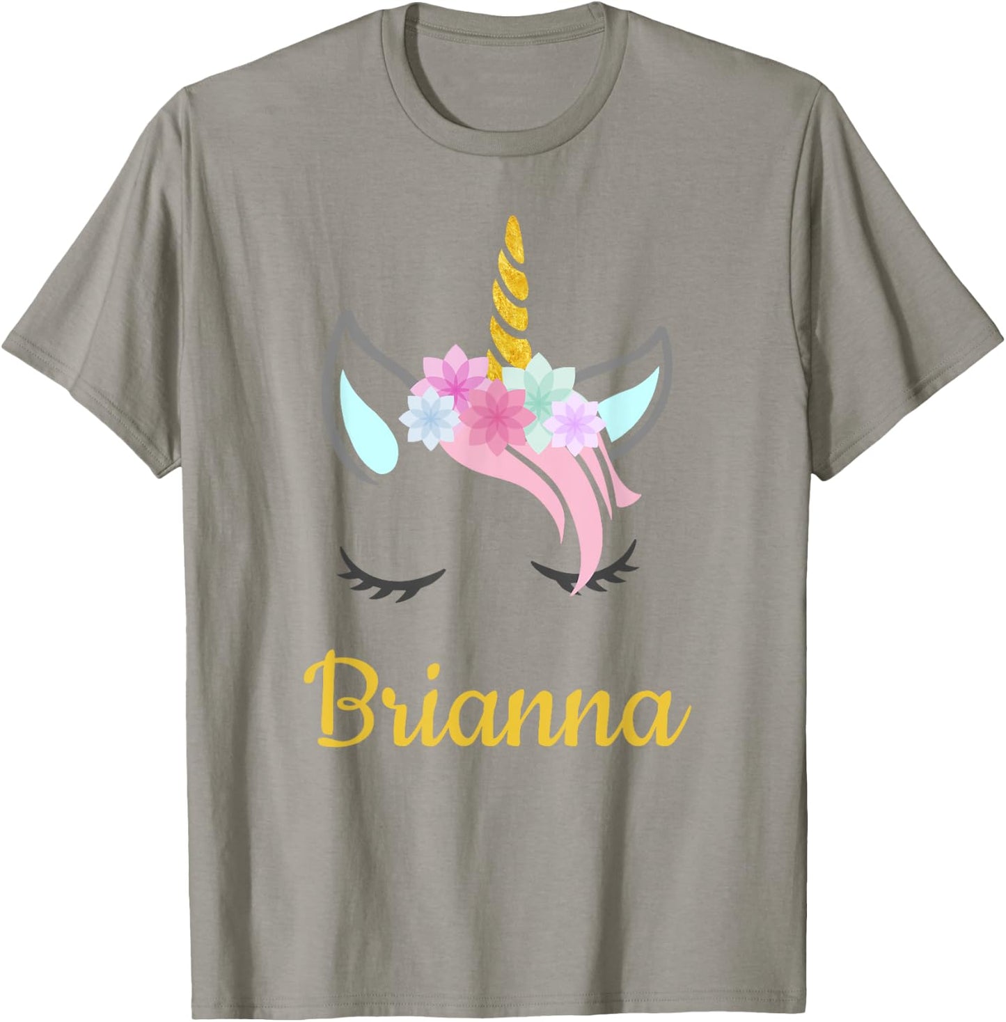Brianna Unicorn Name Shirt for Brianna T-Shirt - T-Shirt | Sand