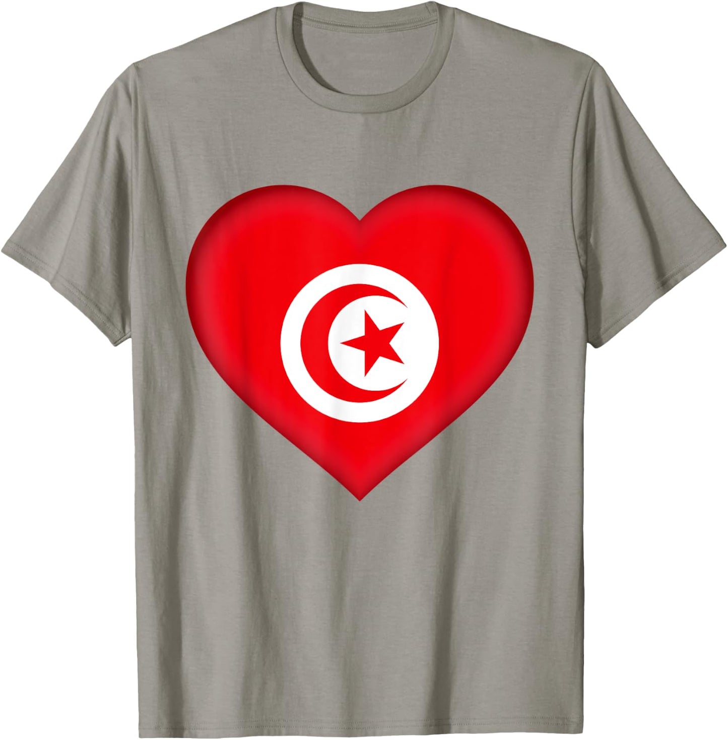 I Love Tunisia | Tunisian Flag Heart Outfit T-Shirt - T-Shirt | Sand