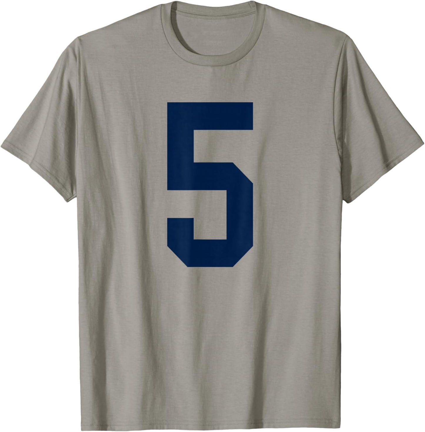 Bright Navy Blue Number 5 Jersey Player Uniform #5 T-Shirt - T-Shirt | Sand