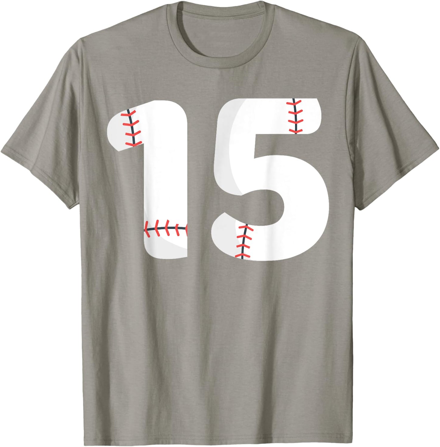 Number #15 BASEBALL Team Shirt - 15 Pitcher Batter T-Shirt - T-Shirt | Sand