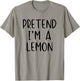 Pretend I'm Lemon Costume Halloween Funny Simple Adult Kid T-Shirt - T-Shirt | Sand