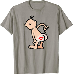 Just Kiss My Ass Shirt Big Red Kisser On My Butt T-Shirt - T-Shirt | Sand