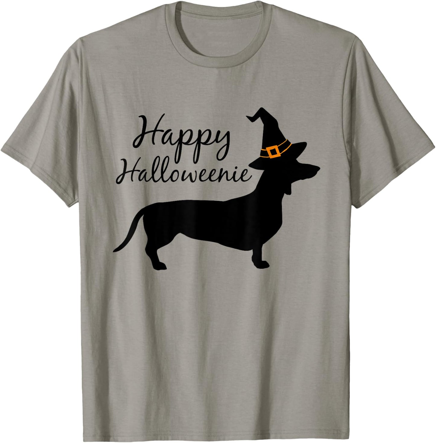 Happy Halloweenie Dachshund Wiener Dog Halloween Men Women Kids T-Shirt - T-Shirt | Sand
