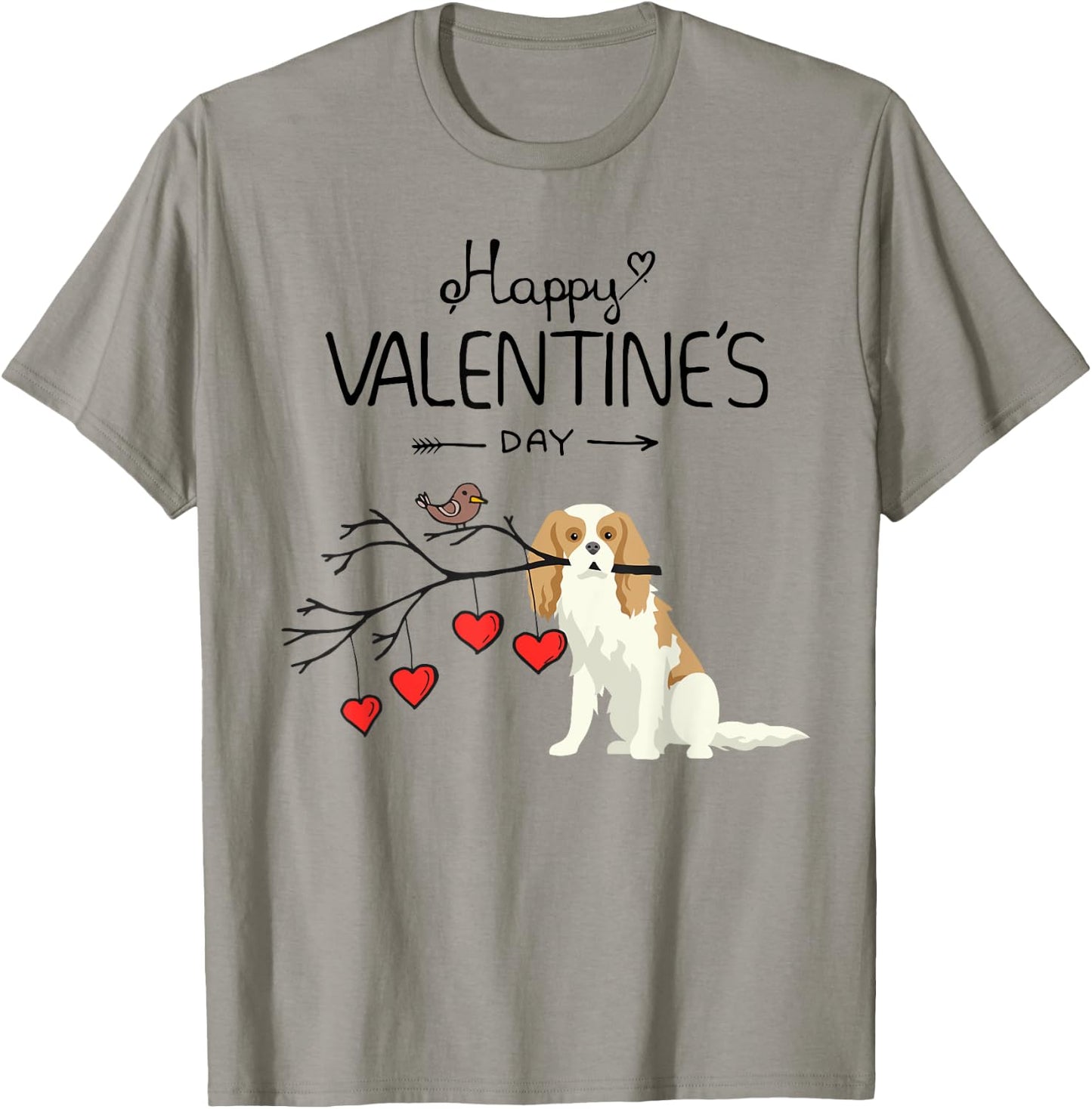 My Cavalier King Charles Dog Is My Valentines Day Women Girls Kids T-Shirt - T-Shirt | Sand