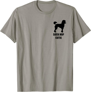 Sock Hop Cutie 50's Costume Shirt Black Poodle T-Shirt - T-Shirt | Sand