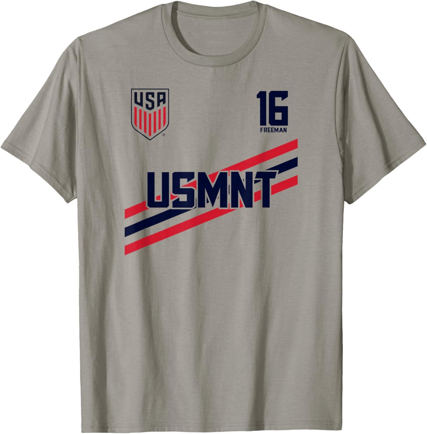 Alex Freeman 16 White USMNT Officially Licensed T-Shirt - T-Shirt | Sand