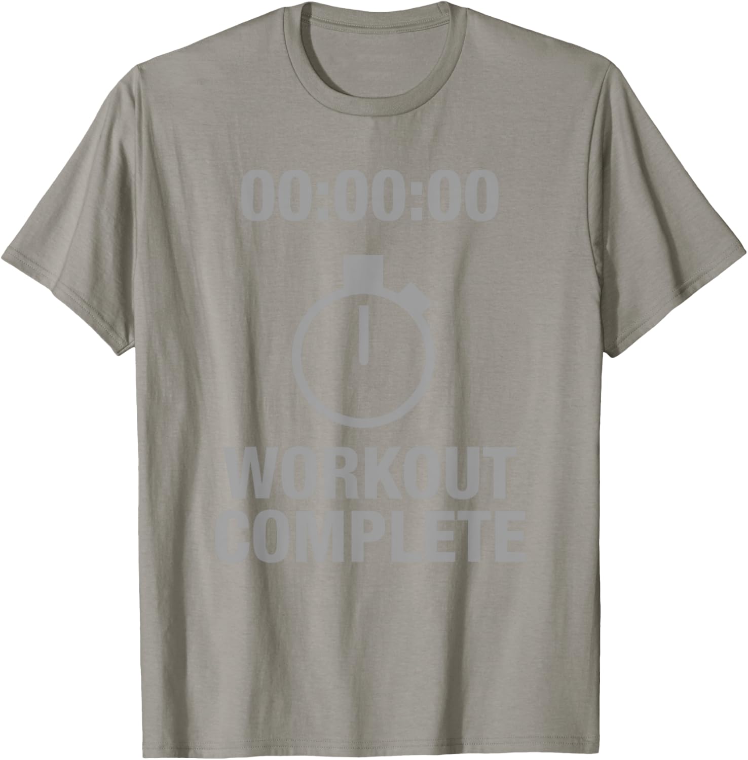 Sweat Activated Workout Prints Grey 3X-Large Classic Fit Round Neck Short Sleeve Cotton Sweat Activated Workout Shirts T-Shirt - T-Shirt | Sand