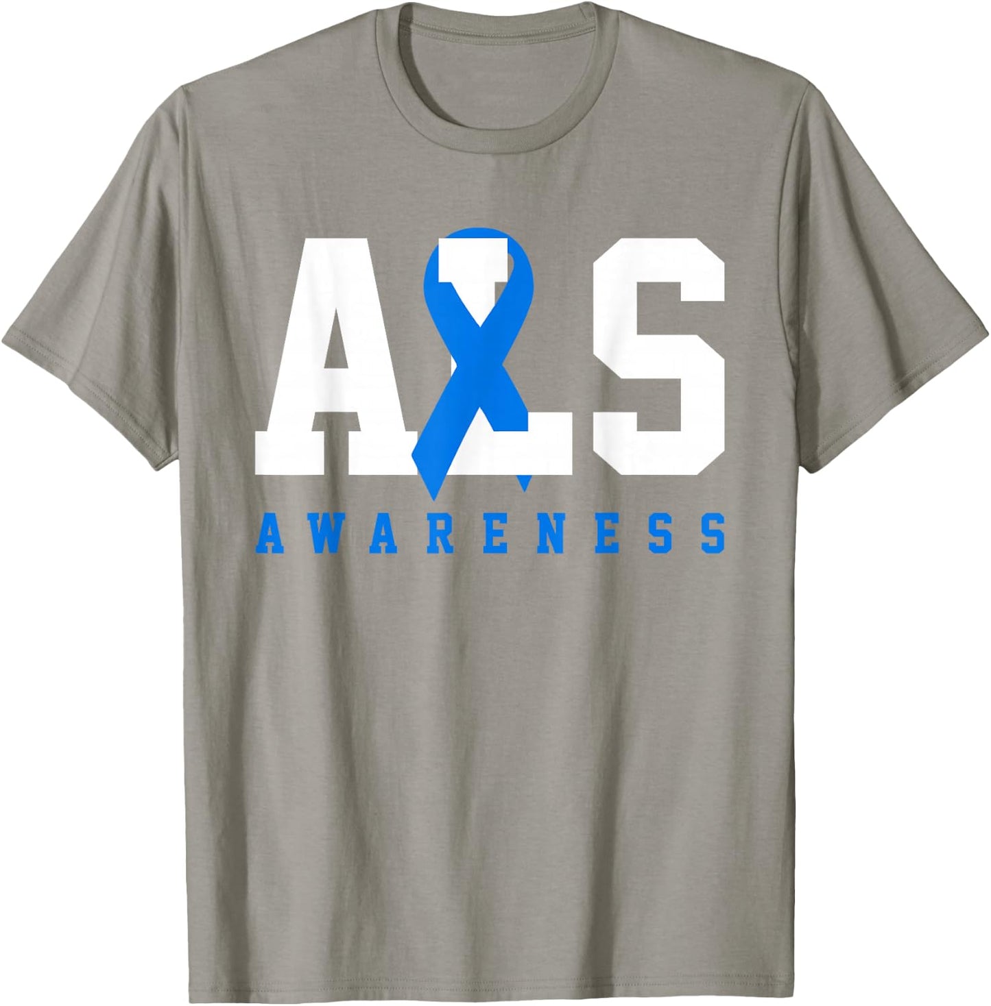ALS Blue Ribbon ALS Awareness Gift T-Shirt - T-Shirt | Sand