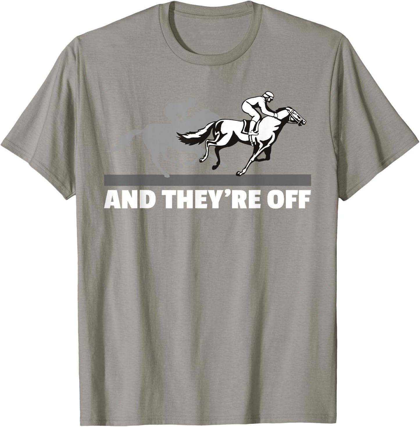 Horse Racing Shirts - And They're Off Horse Racing T-Shirt - T-Shirt | Sand