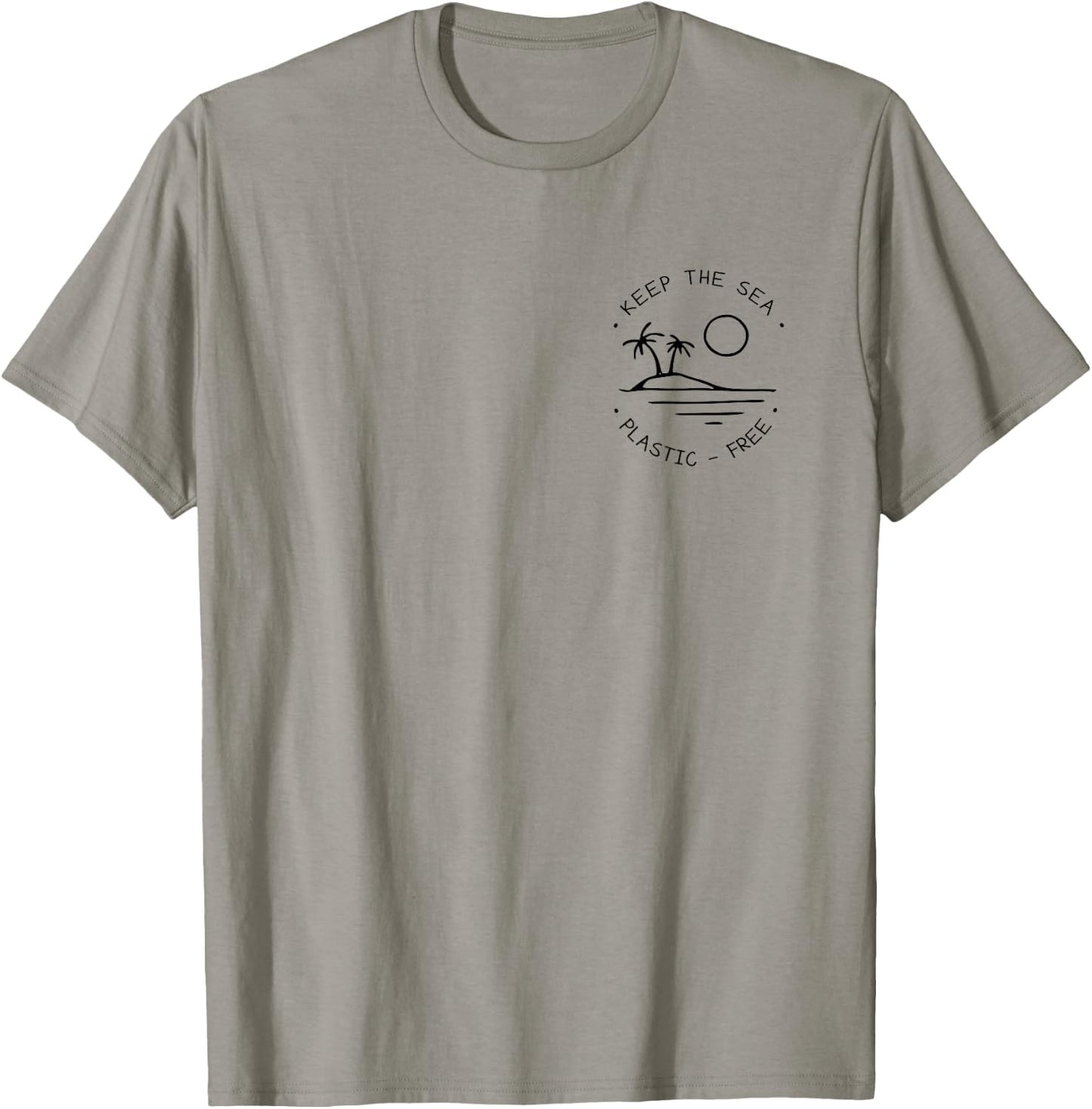 Keep The Sea Plastic Free Ocean Lover T-Shirt - T-Shirt | Sand